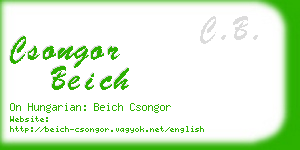 csongor beich business card